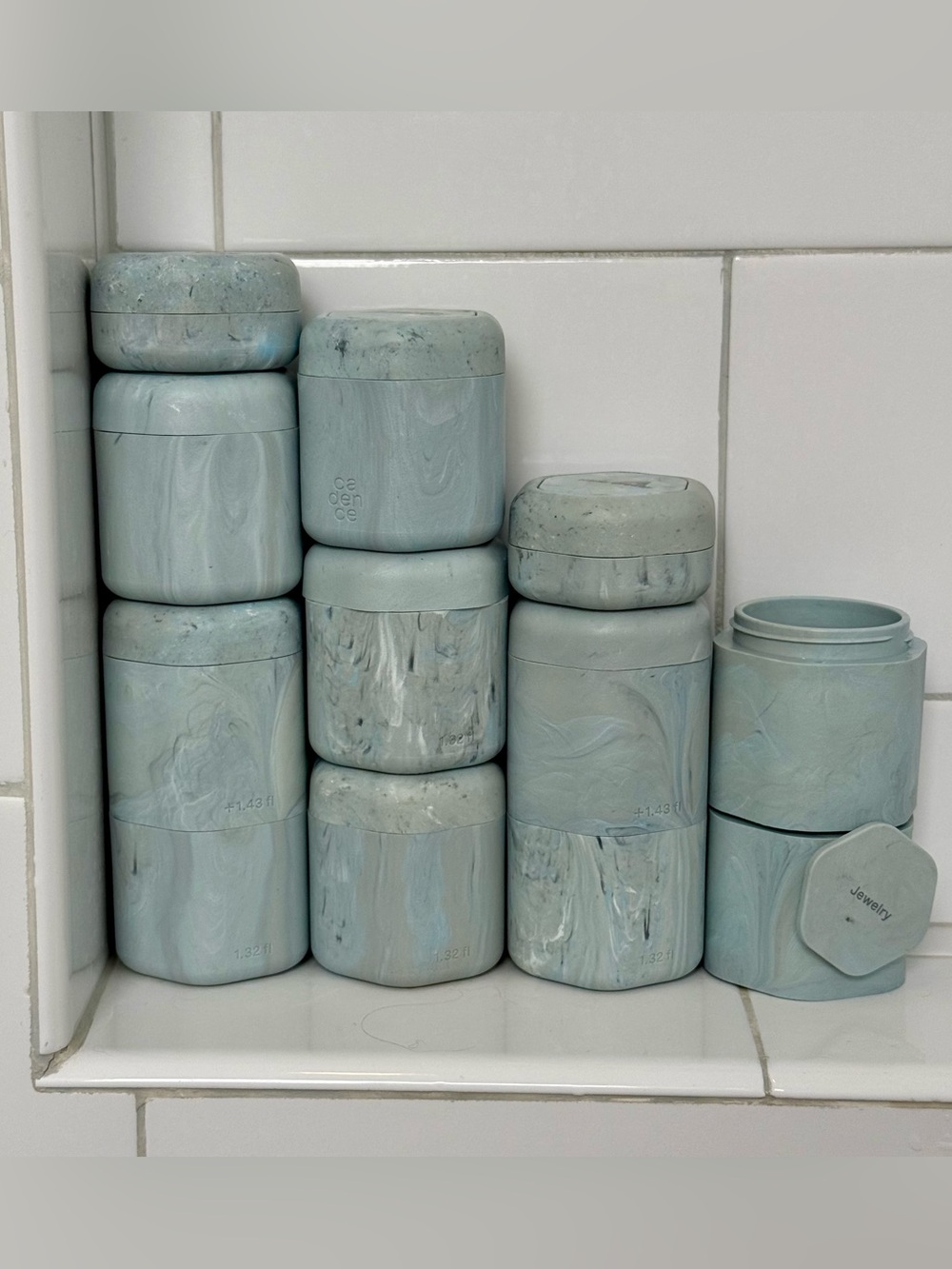Cadence Capsules Travel Containers in Renew set of 8 + 2 extenders